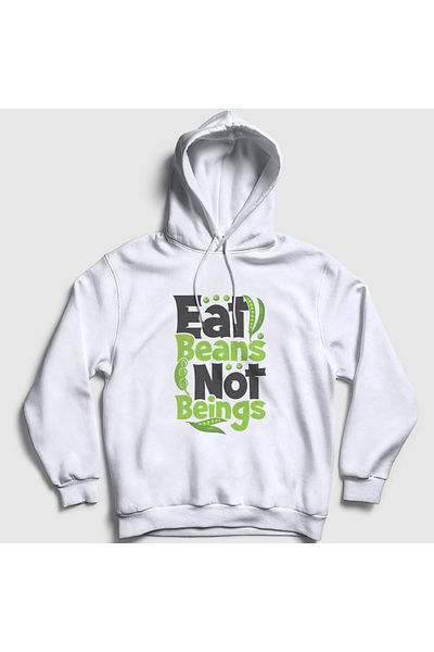 Presmono Unisex White Beans Vegan Vegetarian Vegetarian Hooded φούτερ 541869tt