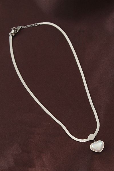 Skygo 316L Steel Italian Chain Heart Necklace - TJ-BKO6207