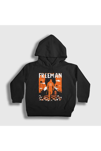 Presmono Унисекс детски черен суитшърт с качулка с темата за играта Gordon Freeman Half Life 542907tt