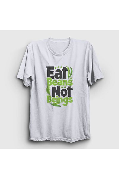 Presmono Unisex White Beans Vegan Vegetarian Vegetarian T-Shirt 541780tt