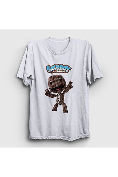 Presmono Unisex Λευκό Σήμα Sackboy A Big Adventure T-Shirt 544903tt