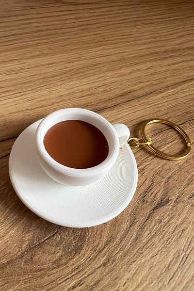 lina hobby Turkish Coffee Cup Keychain |   Mini Cup Keychain with Gold Chain