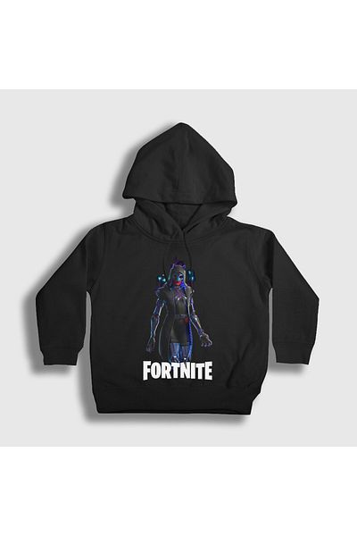 Presmono Унисекс детски черен суитшърт с качулка Felina Game Fortnite 542568tt