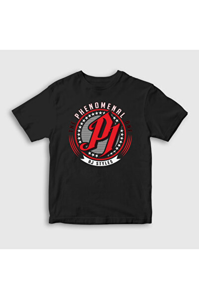 Presmono Unisex dečje crne The Phenomenal One P1 WWE AJ Styles T-shirt 545227tt
