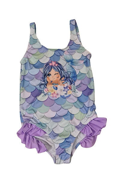 Butik Glowzia Deniz Kızı Baskılı Askılı Çocuk Mayo