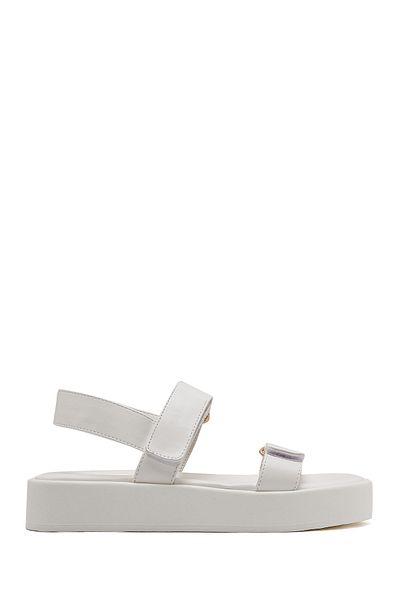 Derimod Women's White Thick Soled Sandals 25Sfe481318