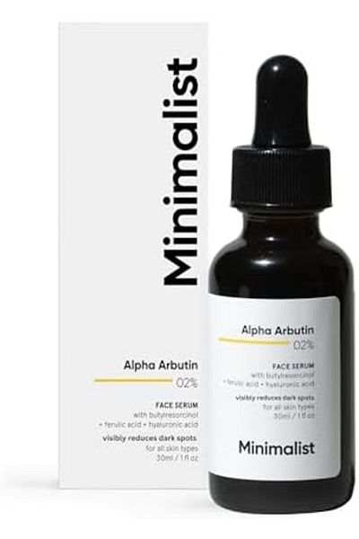 Minimalist Alpha Arbutin 2% for Dark Spots & Sun Tanning | Face Serum with Hyaluronic Acid Dark Spots, PIH Skin