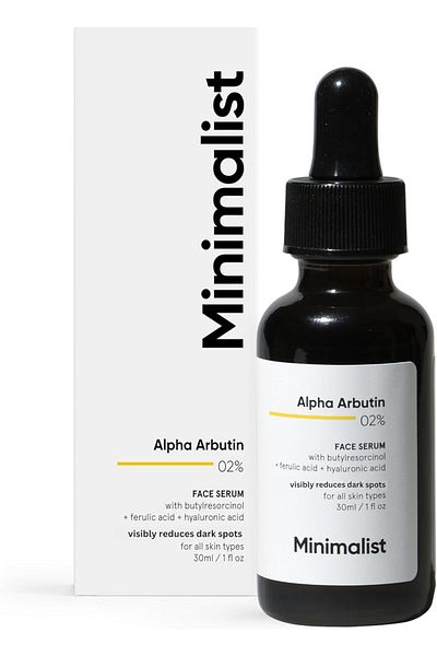 Minimalist Alpha Arbutin 2% for Dark Spots & Sun Tanning | Face Serum with Hyaluronic Acid Dark Spots, PIH Skin