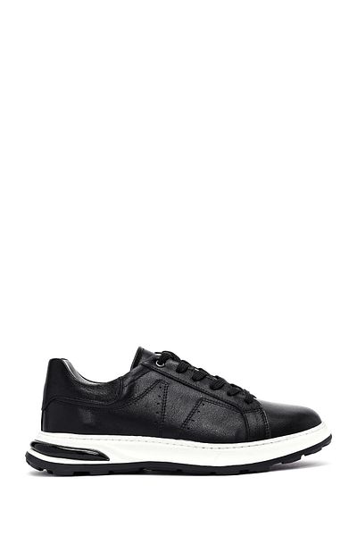 Derimod Men's Black Lace-Up Thick Sole Leather Sneaker 25Sfd675018