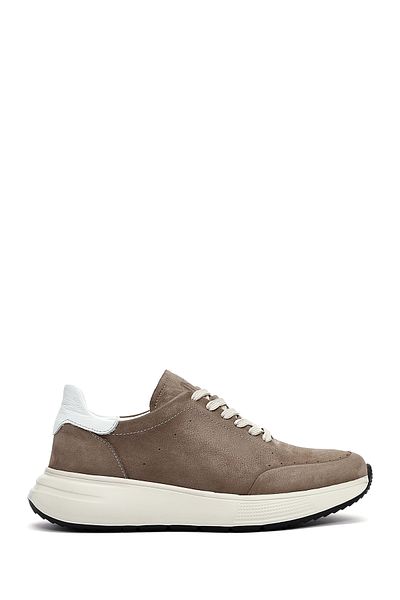 Derimod Men's Mink Lace-up Thick Sole Nubuck Leather Sneakers 25SFD6505V3