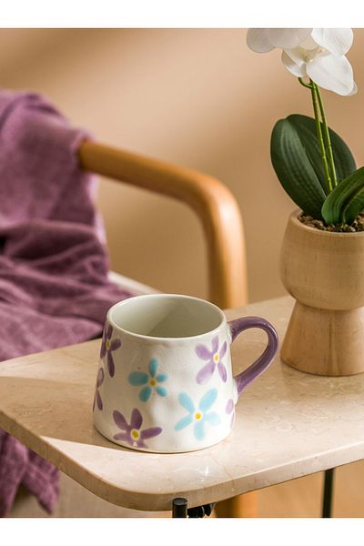 LC Waikiki Lcw Home Mixed Flower Printed Ceramic Mug 380 ml