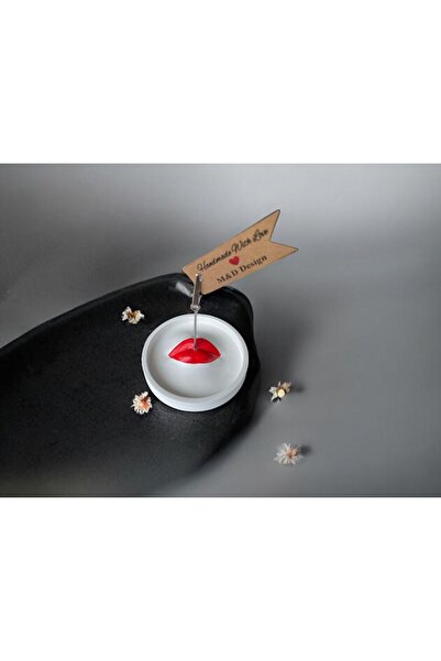 Home Metal Not Tutucu - Dudak Tasarımlı Kağıt Tutacağı