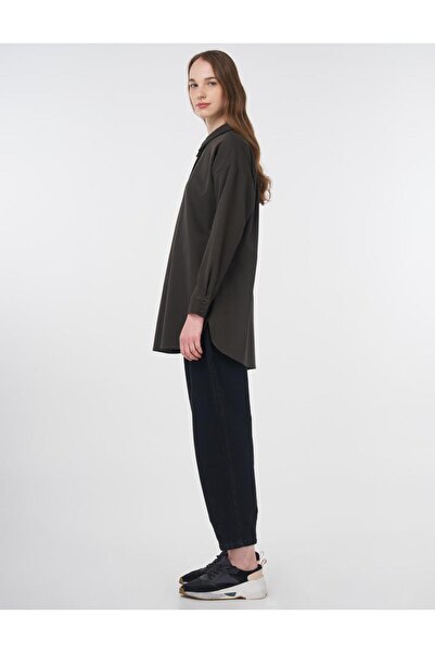 Kayra Basic Shirt Dark Khaki