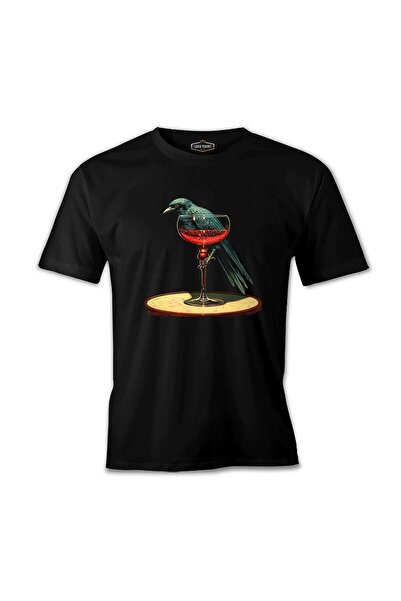 Lord T-Shirt الدم والغراب تي شيرت رجالي أسود