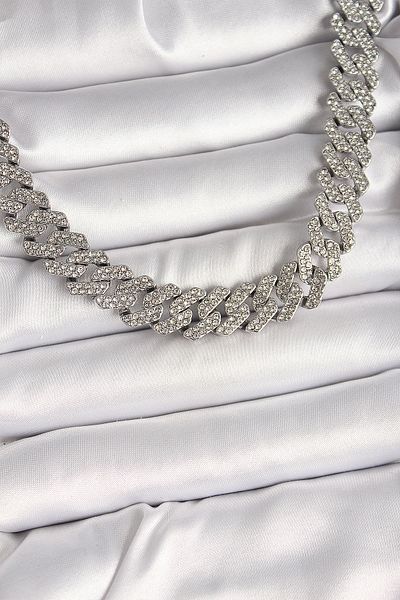 Skygo Brass Silver Color Zircon Stone Gourmet Women's Necklace - Tj-Bko9927
