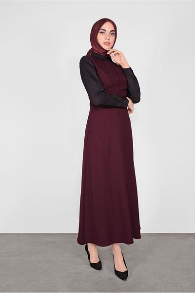 Alvina 41148 Model Two Dress Set with Buttons