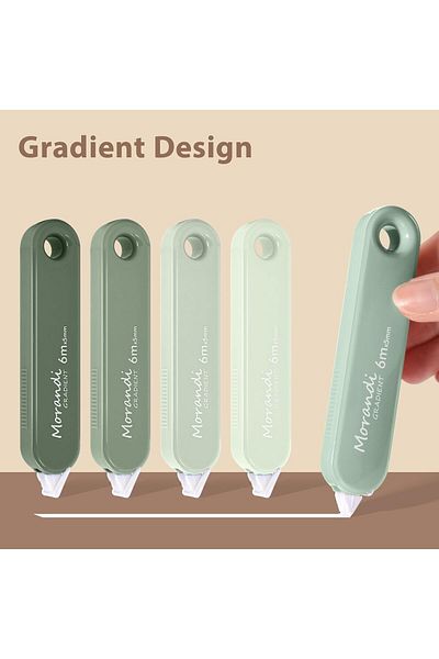 COOYA 5 Pcs Mini White Out Tapes,not Breaking Easy,for Instant Correction,for School Office Supplies,Green