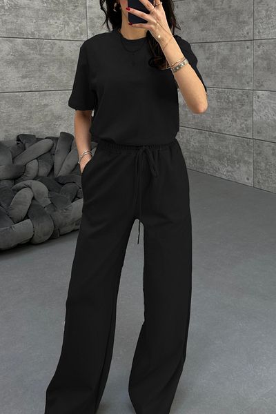 ruNadeS Women's Flared Short Sleeve Set - Comfortable and Stylish Summer Combination