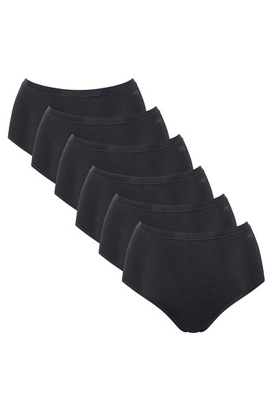 SLOGGI Damen Highwaist-Slips, 6er Pack - GO Daily Cotton Highwaist 6P, Unterhose, Stretch-Baumwolle