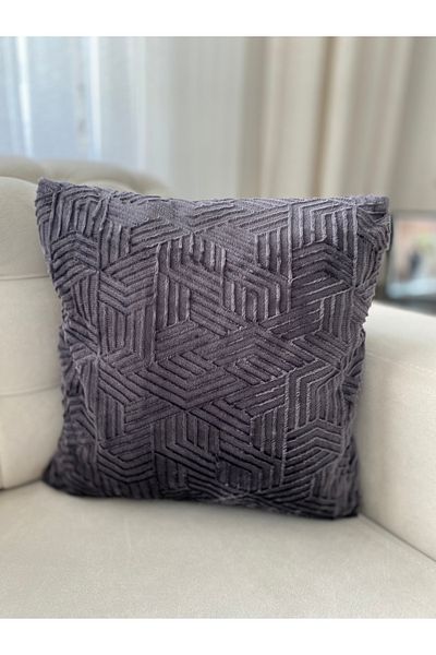 Parla Life Husa de perna cu textura moale de pluș de culoare gri 40x40 cm