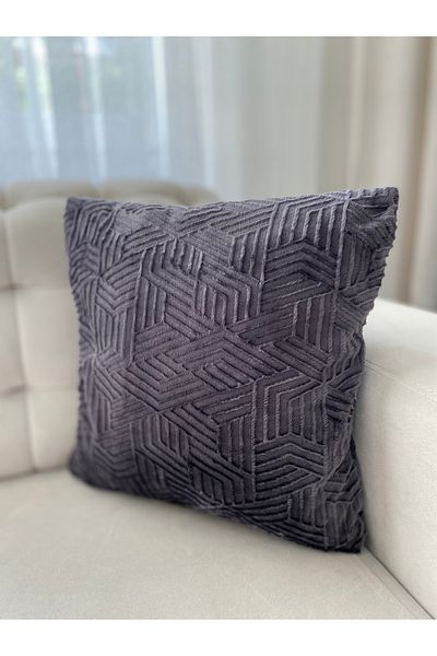 Parla Life Husa de perna cu textura moale de pluș de culoare gri 40x40 cm