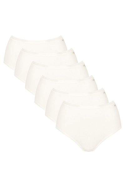 SLOGGI Damen Highwaist-Slips, 6er Pack - GO Daily Cotton Highwaist 6P, Unterhose, Stretch-Baumwolle