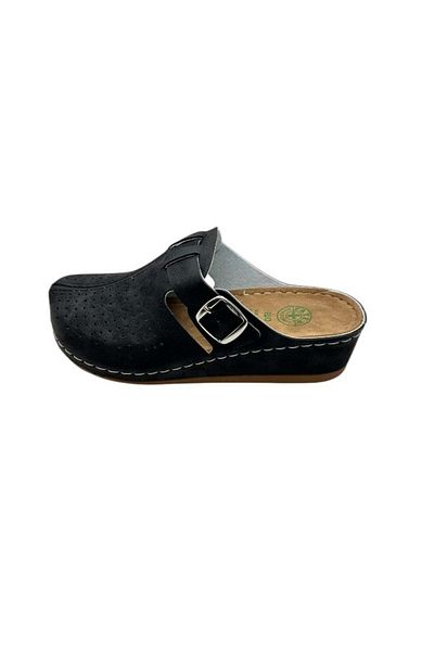 TECOS Sanitary Clogs For Women, , Black, Size 37, 23.5 Centimeters