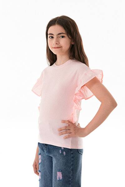 Fulla Moda Fitilli Yanları Fırfırlı Kız Çocuk Body