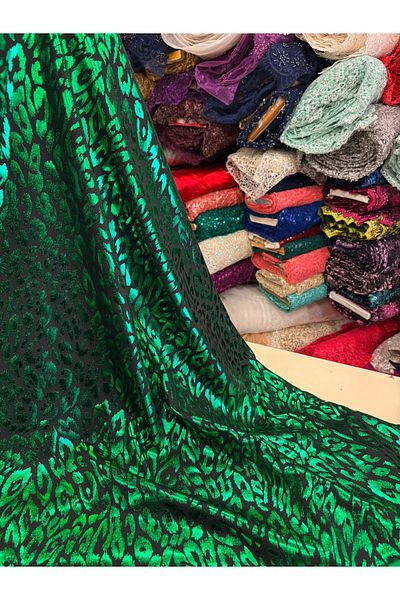 MEKİK MANİFATURA Shiny Leopard Pattern Fabric