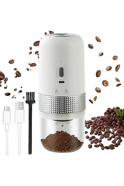 COOYA Electric Coffee Grinder with Ceramic Burrs-50g Capacity, 8 Settings, Portable for Office/Travel
