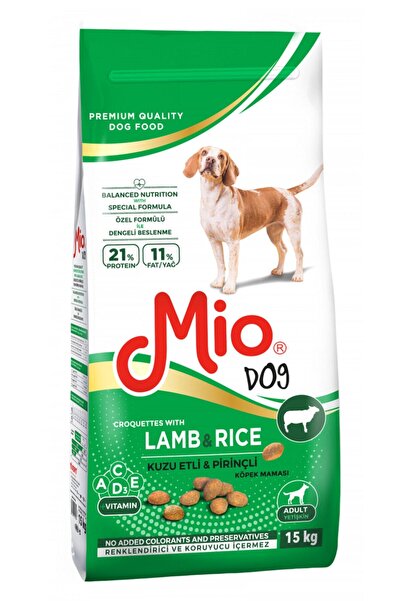 MİO Kuzu Etli ve Pirinçli Yetişkin Köpek Maması 15 kg