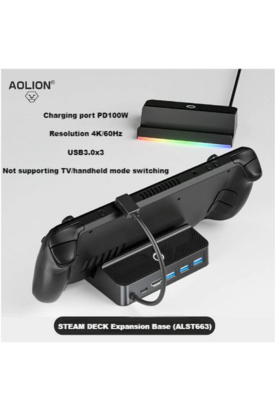 Choice new usb 4K HDMI-Compatible Video Converter Bracket for Steam Deck TV Video Adapter Charger Dock for