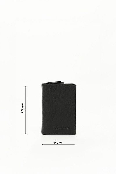 GÖNDERİ(R) BLACK Genuine Leather Unisex Card Holder 06205