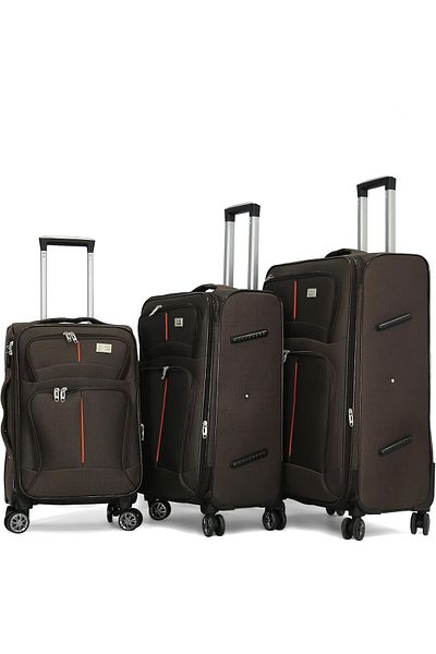 Giordano Unisex Luggage Set 16585/3TR, Coffee, Polyester