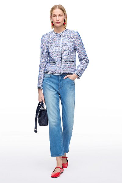 Perspective Denim albastru Slim Fit Denim cu talie înaltă