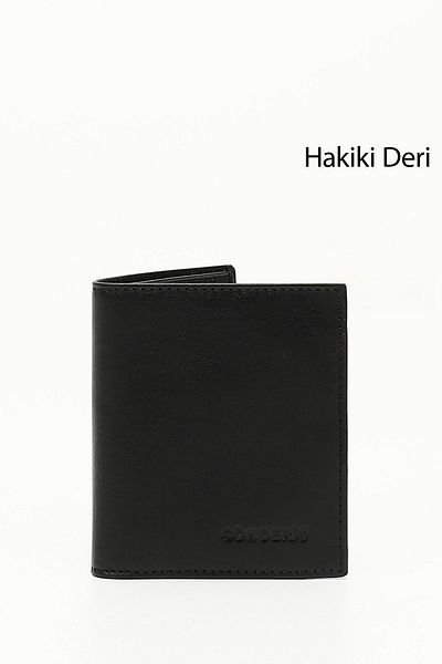 GÖNDERİ(R) BLACK Genuine Leather Men's Wallet 06697