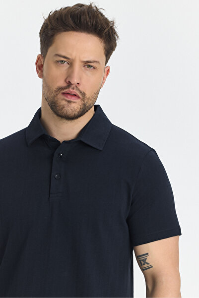 Frappoli Ανδρικό μπλουζάκι με πέτο με λεπτή εφαρμογή, 100% βαμβακερό ύφασμα που δεν συρόμενο