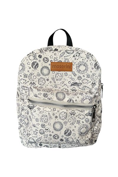 Moserini Space Themed - Patterned 0-8 Years Old - Nursery, Kindergarten, Children's Backpack - Space