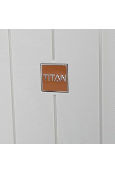 Titan Spinner Luggage with Digital Lock, L 28-M 24-S 20, White, Polycarbonate (PC)
