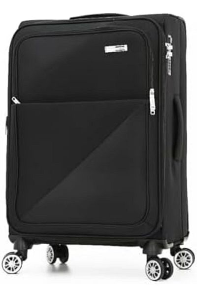 Travelite 3-Piece Polyester Wheeled Luggage Set for Unisex (L28-M24-S20, Black)