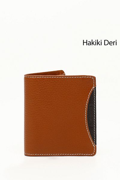 GÖNDERİ(R) TABAYA BROWN Genuine Leather Vertical Men's Wallet 06660