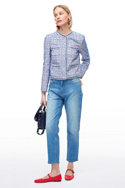 Perspective Denim albastru Slim Fit Denim cu talie înaltă