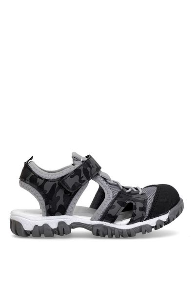 Ayakkabı Fuarı Elit ŞA-P-041-25Y Botine Sandale plate pentru băieţi Negru
