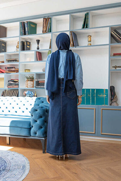 Neways 2058-Denim Skirt Navy Blue