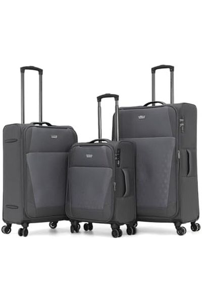 SONADA Double Spinner Soft Luggage Trolley Bag 28-Pp21/3TR-Grey