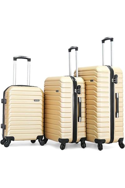 Giordano Unisex Luggage Set 101/3TR, Copper, Polycarbonate (PC)