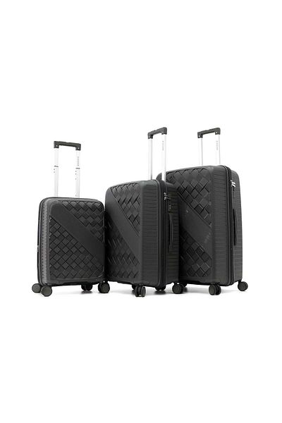 Giordano Hardside Luggage Trolley Bag 3 Pieces set, Grey (S-20,M-24,L-28 Inch)