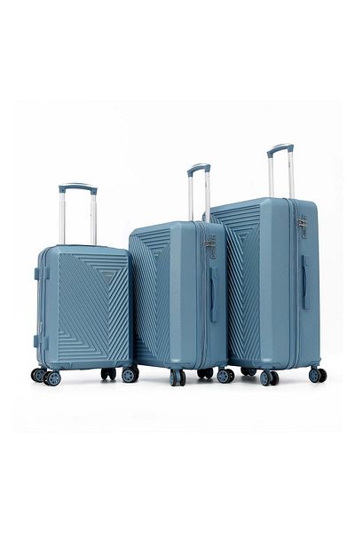 Titan مجموعة حقائب سفر صلبة بعجلات، 3 قطع، أزرق (S-20"، M-24"، L-28")