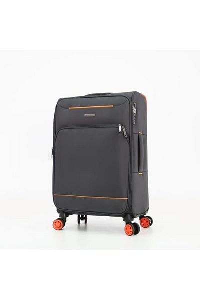 Giordano Travel Bags with Double Spinner Wheels and a Digital Lock for Privacy, (3 Piece Set, Gray),