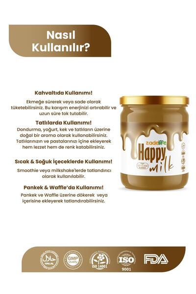 zadelife Happy Milk Süt Reçeli 240 Gr